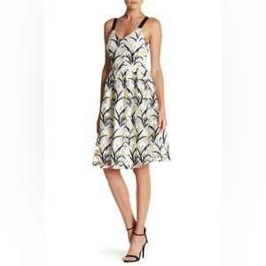 NWT Gracia Daffodil Floral Print Cocktail Dress- FLAWED